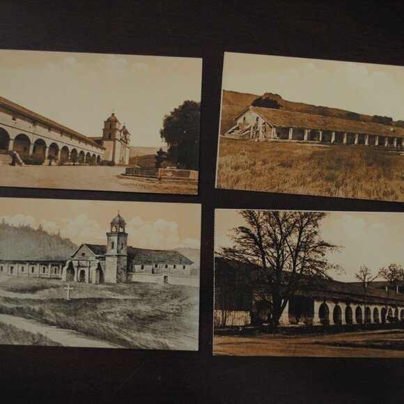 Lot of 13 1900s-10s Cardinell Vincent Sepia Postcards of California Missions - Picture 4 of 12
